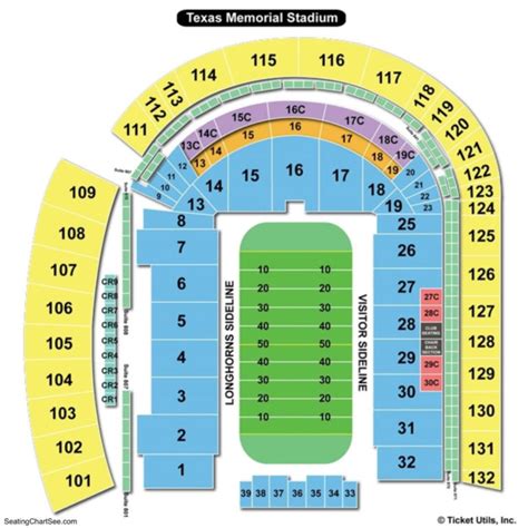 texas longhorns football stadium seating chart|texas longhorns football seat view.